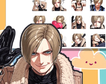 Emotes de Leon Kennedy en Resident Evil: Twitch, Discord, YouTube (archivos PNG)