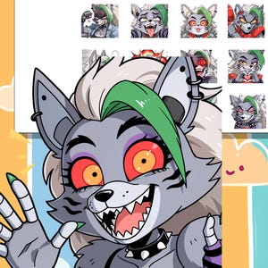 Loona Wolf Emote Pack för Twitch, Discord, YouTube (PNG-filer)