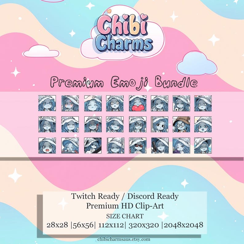 Ranni the Witch Emotes: Kawaii Chibi Emoji for Twitch & Discord - Etsy