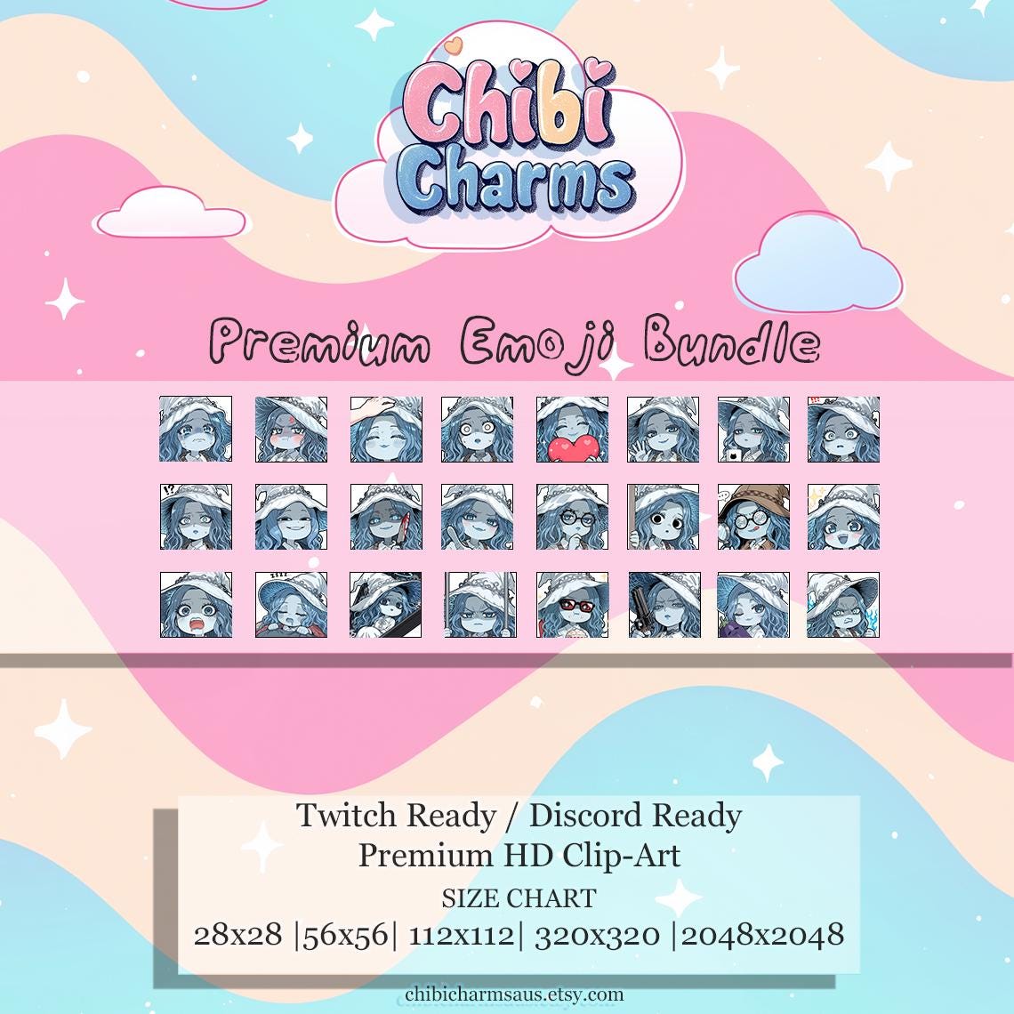 Ranni the Witch Emotes: Kawaii Chibi Emoji for Twitch & Discord - Etsy