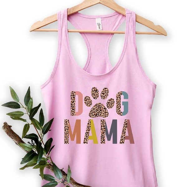 Dog Mama Tank Top, Dog Mom Summer Top For Women, Fur Mama Racerback Tank Top, Dog Mom Tank Tops, Dog Lover Shirt, Pawprint Tank, Summer Tank