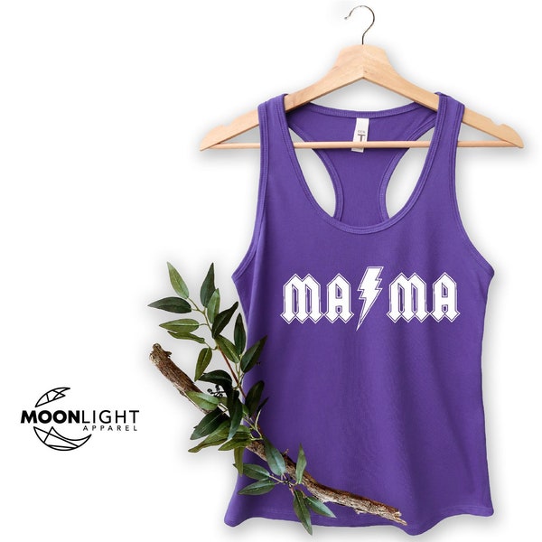 Mama Tank Top, Mama AC/DC Inspired Mama Shirt for Mother's Day, Gifts for Mom, Cute Mama Gift for Mothers Day, Mama T Shirt, Mama Tank top