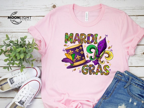 Mardi Gras Shirt - Saints Shirt, Fat Tuesday Shirt, Flower de luce Shirt, Louisiana  Shirt, Saints New Orleans Shirt - Womens or mens sizes