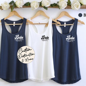 Custom Bachelorette Tank, Bride And Babe Tanks, Bride Babe Bachelorette Party Tanks, Bachelorette Party, Bachelorette Gift, Bride Babe Tanks