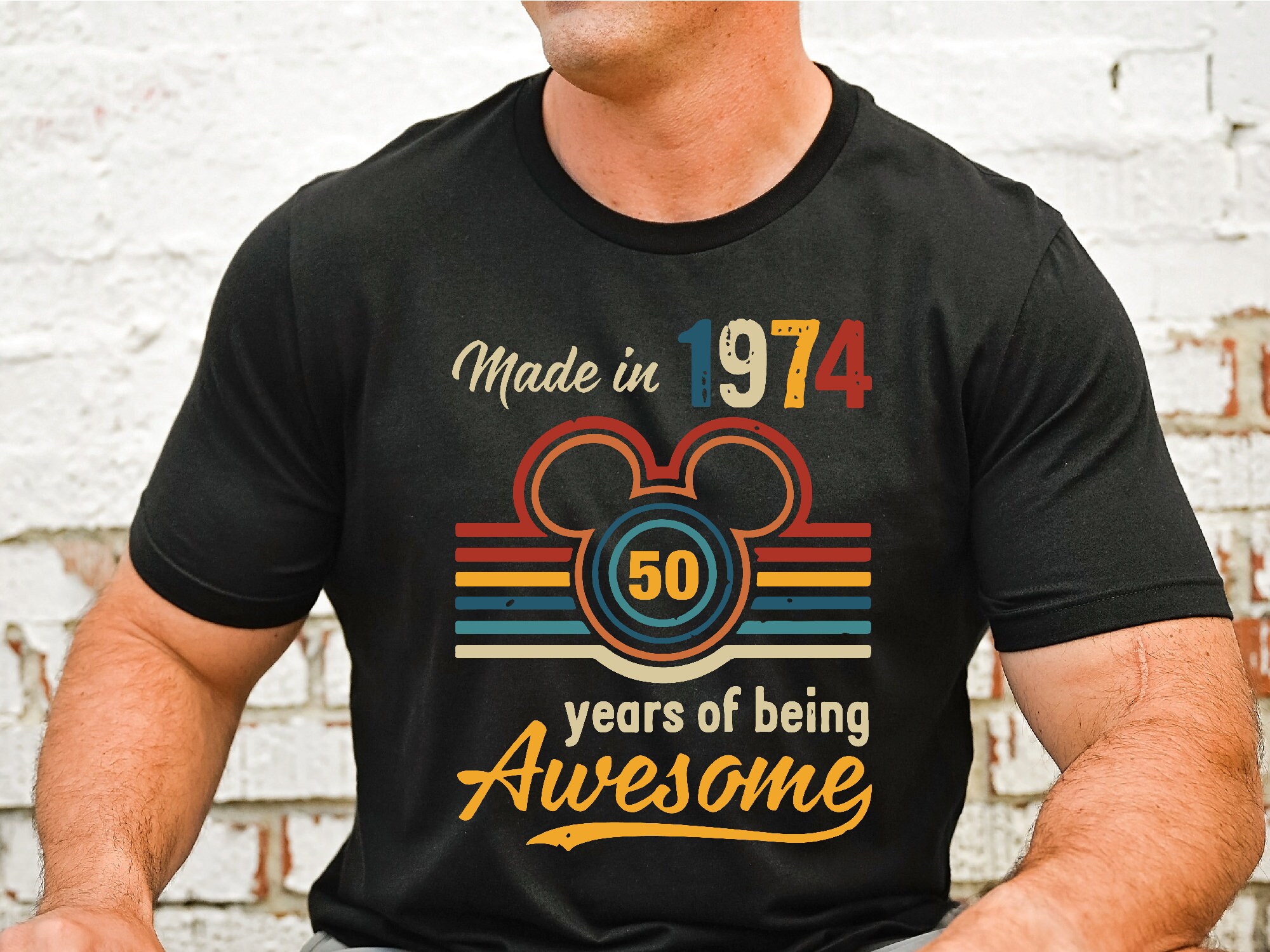 Made in 1974 50 Years of Being Awesome Shirt 50th Birthday Gift