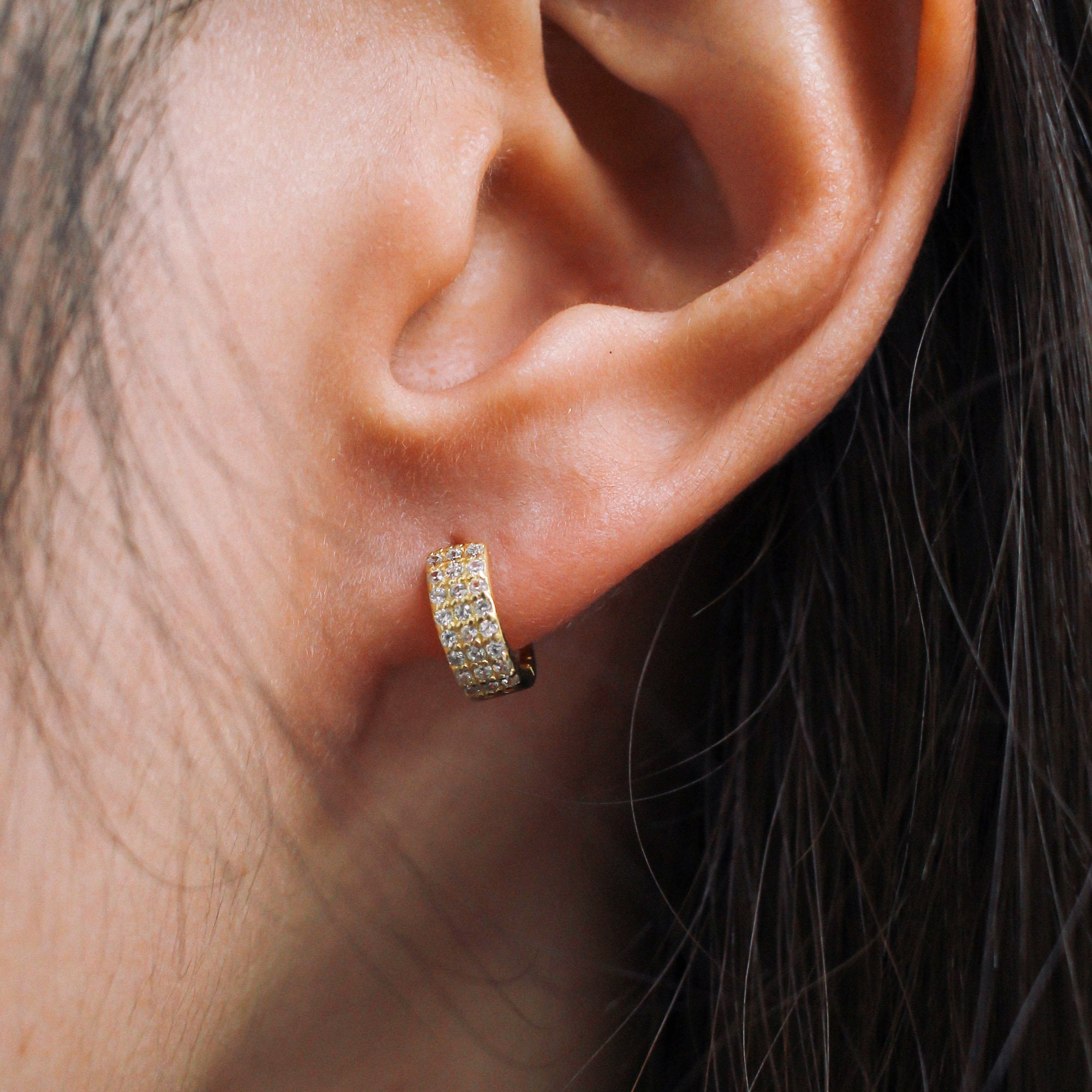 Pave shop crystal earrings