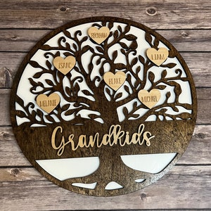 Family tree Wood Sign| Personalized Family Tree| Christmas Gift|  Mothers Day Gift|  Personalized Gift| Moms Gift| Family Tree| Grandparents