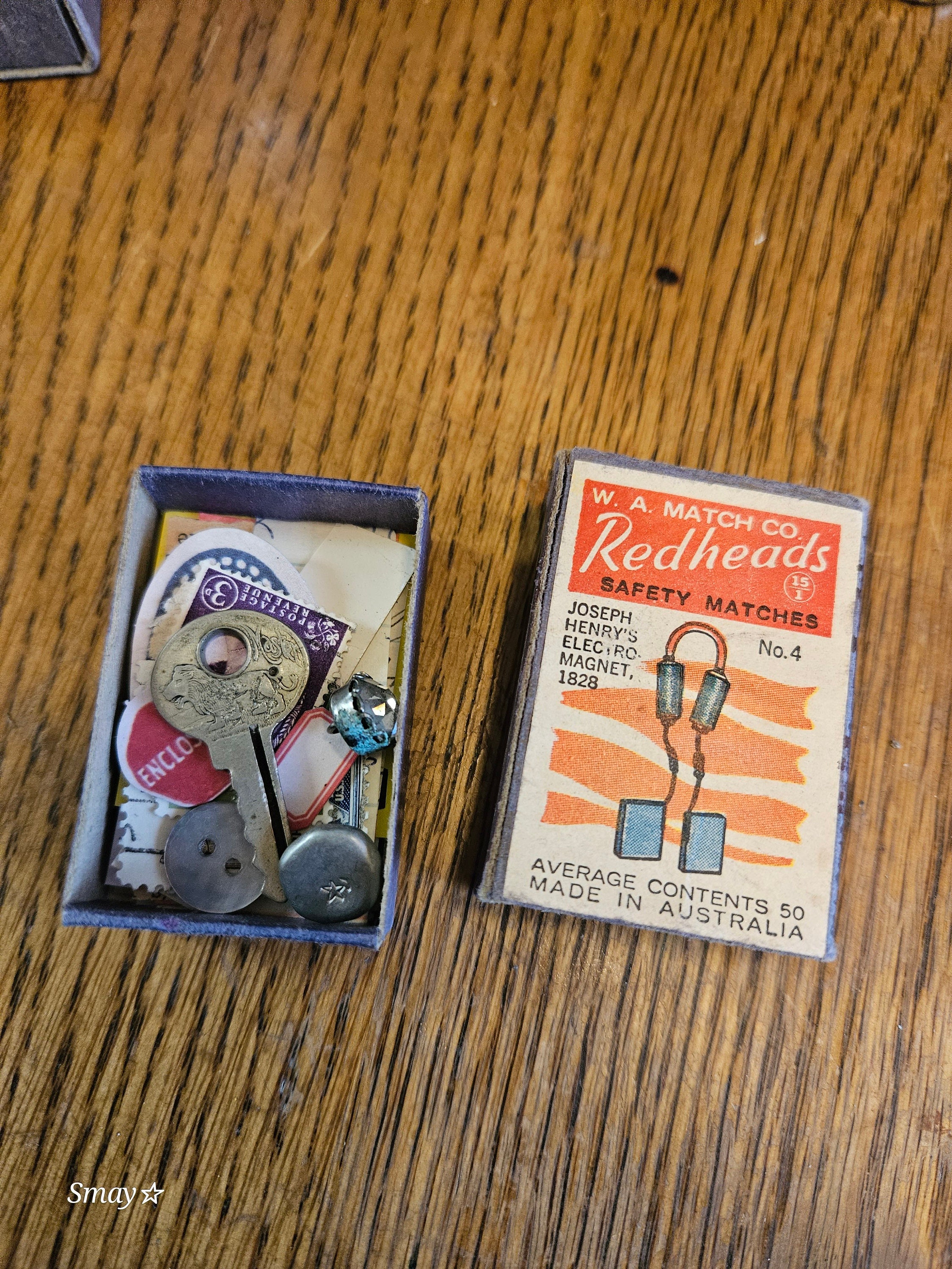 Vintage Matchboxes Filled With Mini Ephemera - Etsy