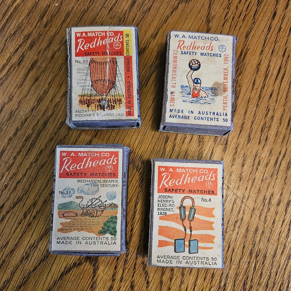 Vintage MatchBoxes Filled With Mini Ephemera