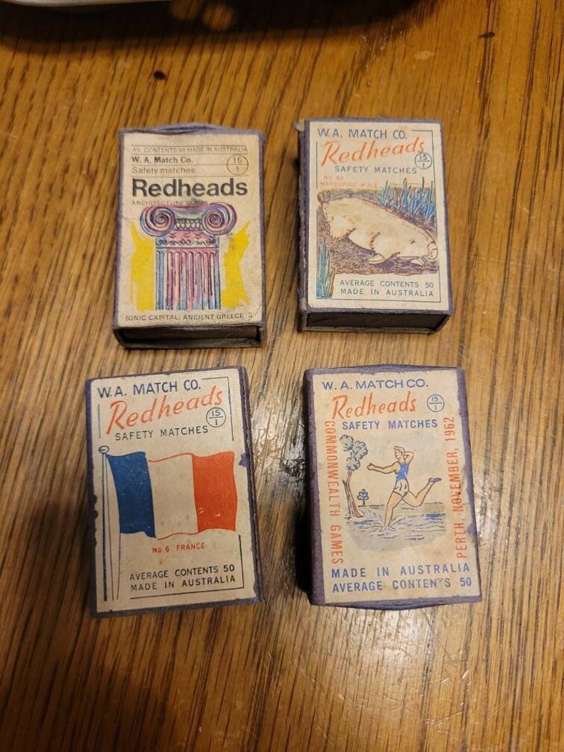 Vintage Matchboxes Filled With Mini Ephemera - Etsy