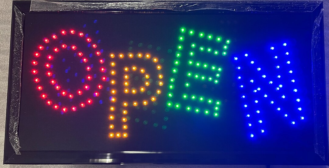 LED Open Sign: Store Window Business Sign (20"w X 10"h) - Etsy