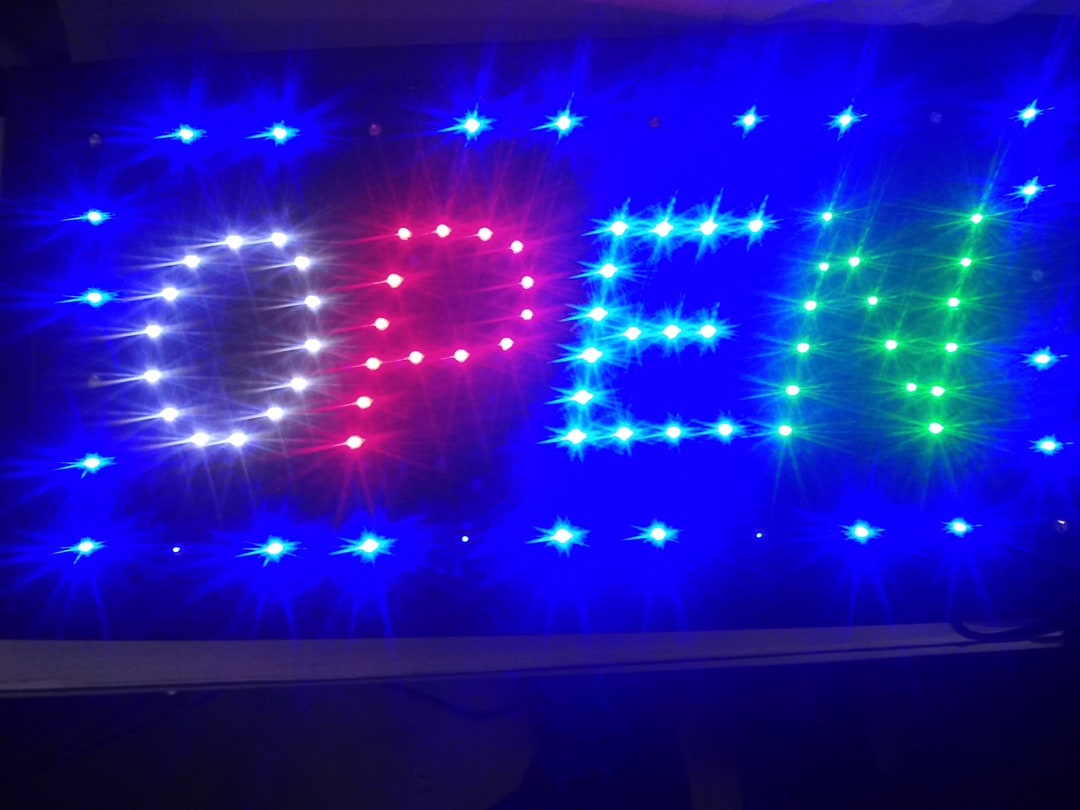 OPEN LED Sign: Business Window Display (20"x10") - Etsy