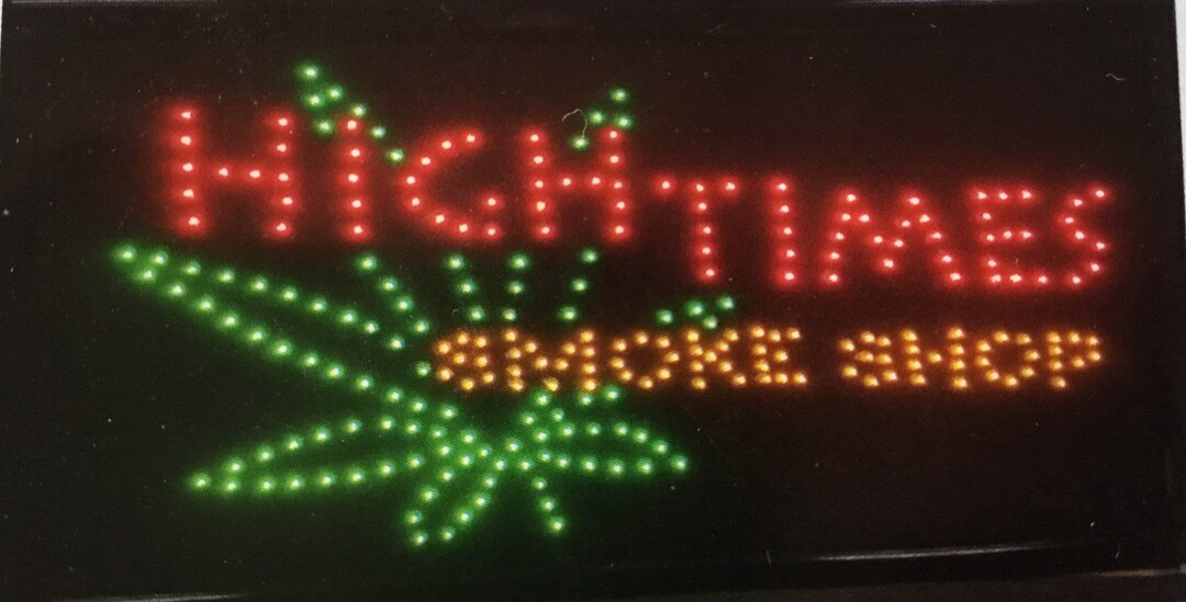 High Time LED Sign: Smoke Shop Window Display - Etsy