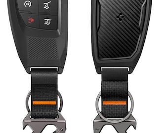 Rugged Armor Chevrolet GMC Key Fob Cover with Carabiner & Bottle Opener Keychain, Shock-Absorbing case for Silverado, Sierra, Tahoe, Denali