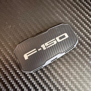 Custom Ford Key Fob Cover, Engraved Carbon-Style 5-Button Smart Key Case F150
