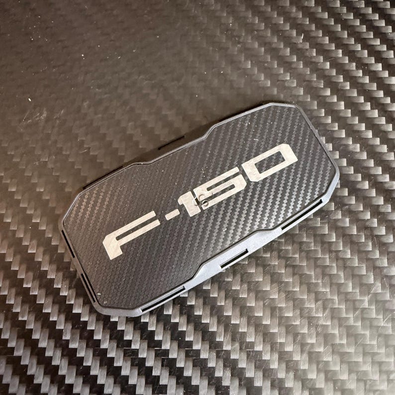 Custom Ford Key Fob Cover, Engraved Carbon-Style 5-Button Smart Key Case F150