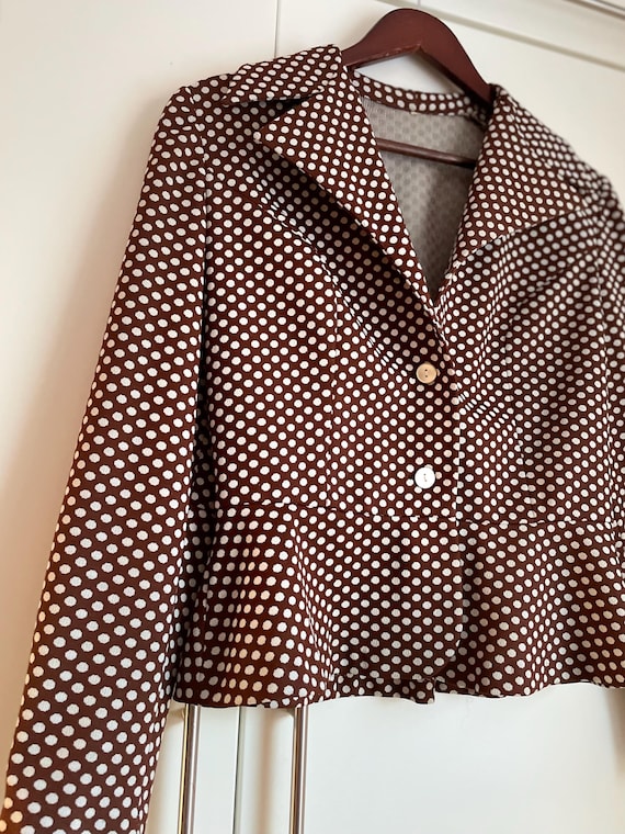 Vintage Blazer Jacket | Brown White