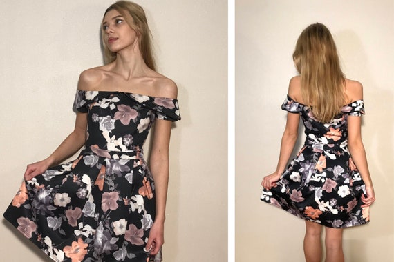 Off Shoulder  Dress Floral Summer Romantic Cute B… - image 4