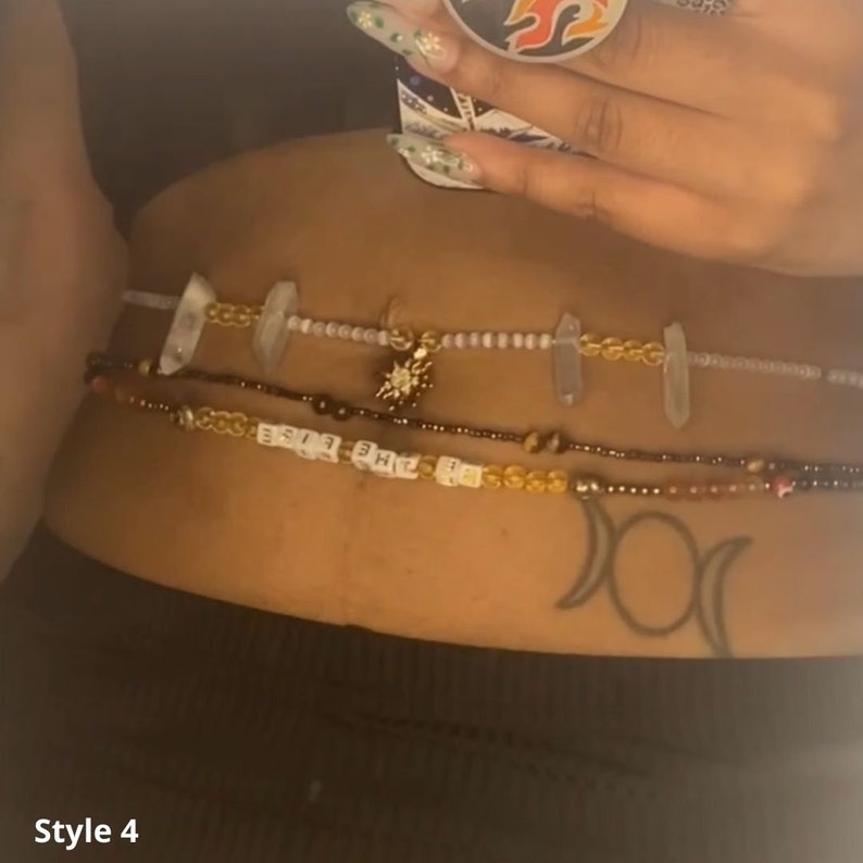 Crystal Waist Beads Etsy