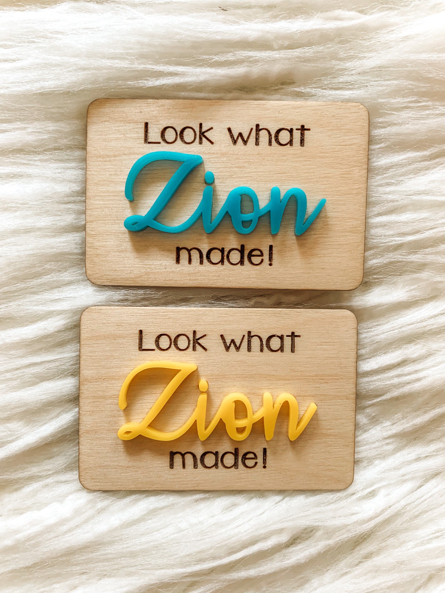 Look what I made 2 pieces / personalized / Etsy