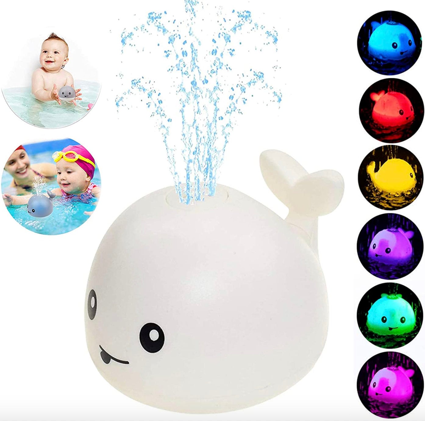 2 Baby Whale Bath Toys for Toddlers Auto Water Spray Toy with Etsy