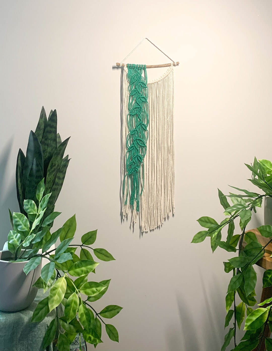 New Growth | Handmade Macrame Wall Hanging | Textured Art | Boho Wall ...