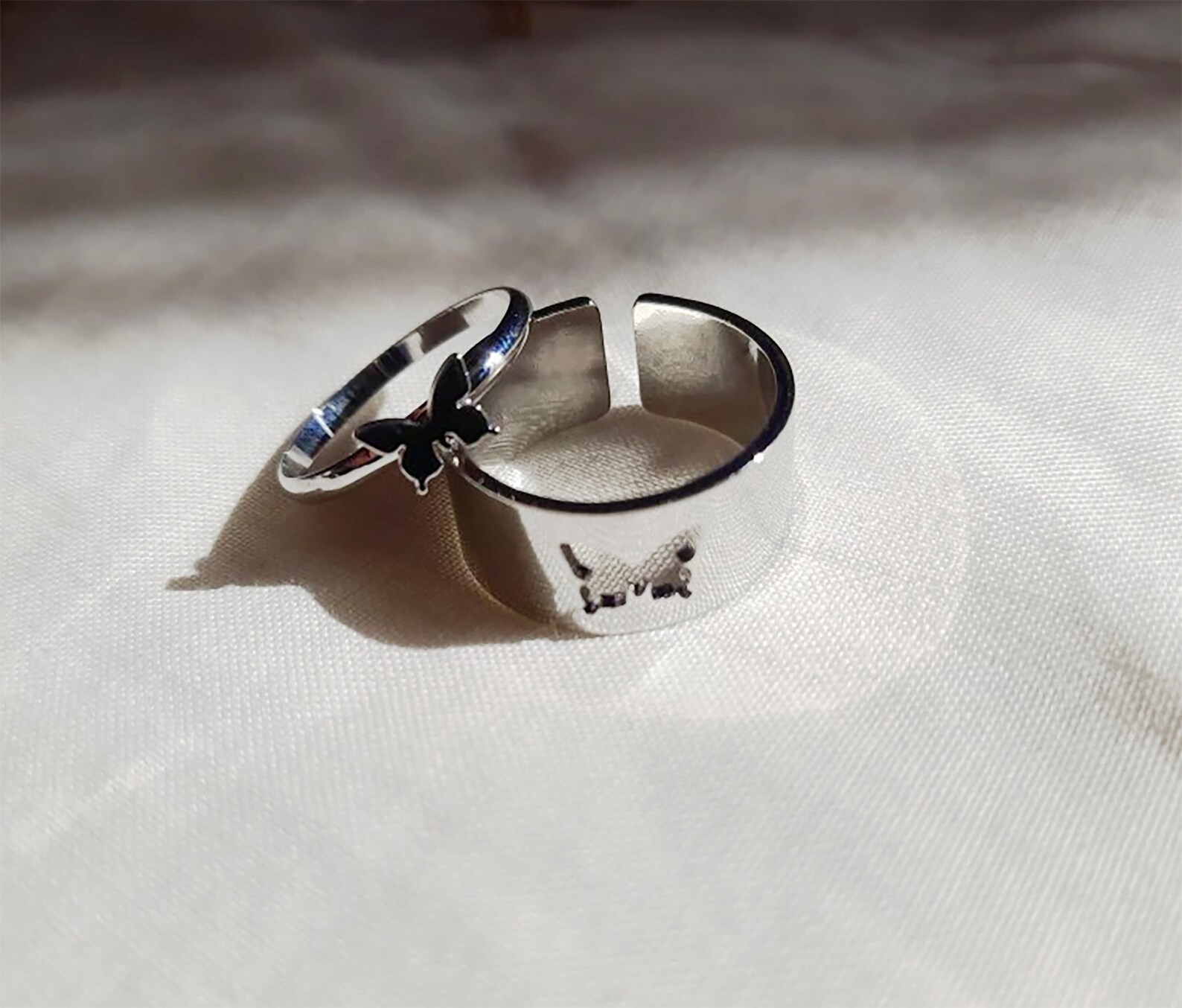 Couple Rings Matching Rings Butterfly Ring Promise Ring Etsy