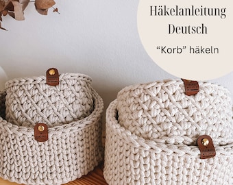 PDF crochet pattern basket in German