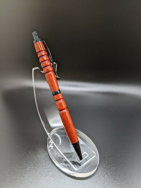 Padauk Pen With 24kt Gold Fittings - Handcrafted Wood Ink Pen By
