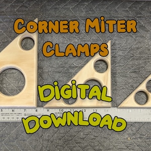 Combo Pack - Woodworking Corner Clamps, Miter Clamps, 90 degree clamps, Frame Clamps right angle clamp - PNG/G-code/settings/SVG Included.