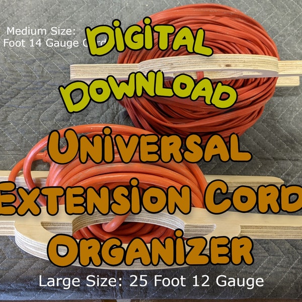 Fichier CNC NUMÉRIQUE - Porte-cordon d’extension d’atelier, organisateur de cordon d’alimentation BUNDLE