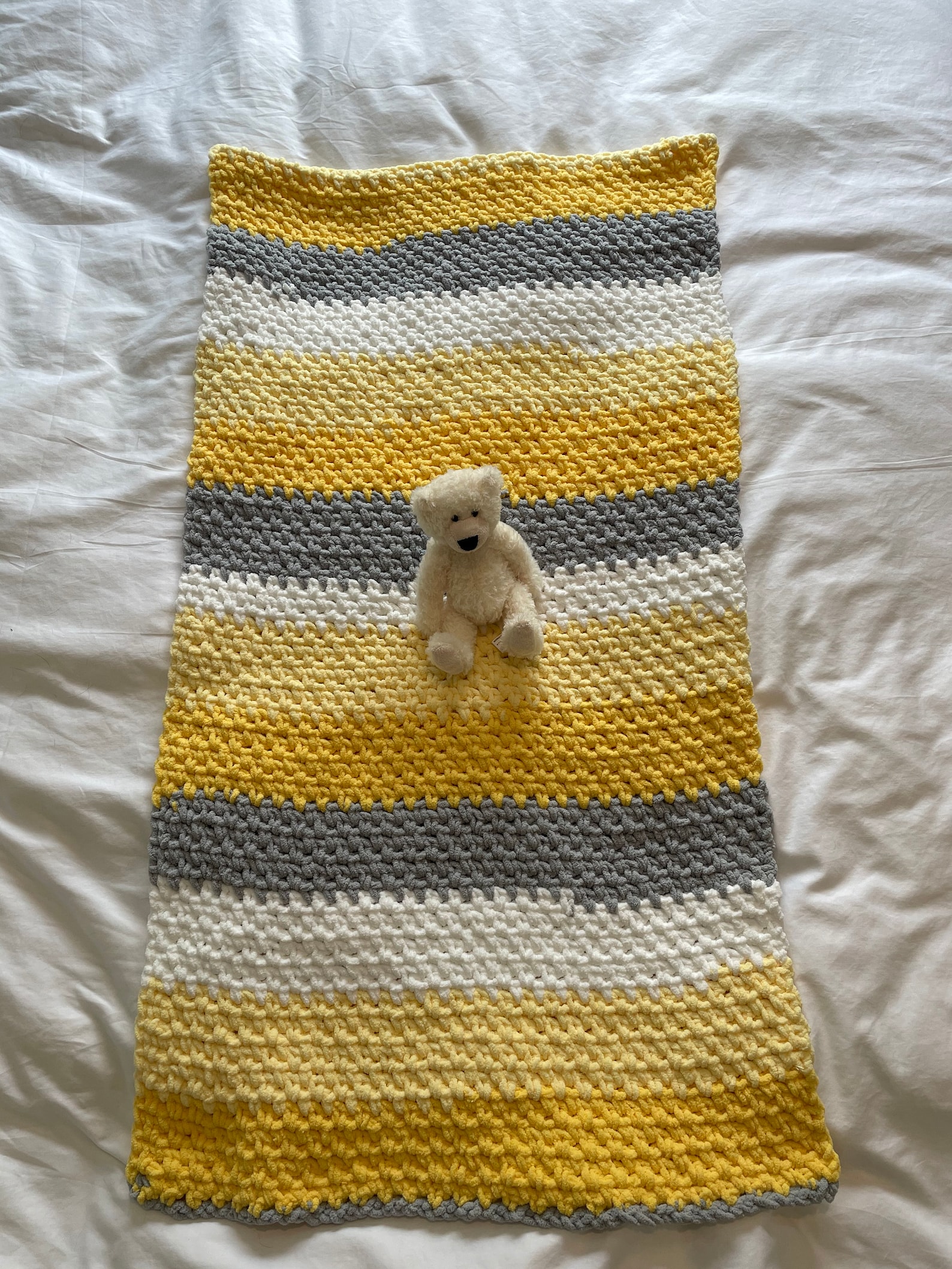 Soft and Squishy Moss Stitch Baby Blanket Pattern Easy Etsy