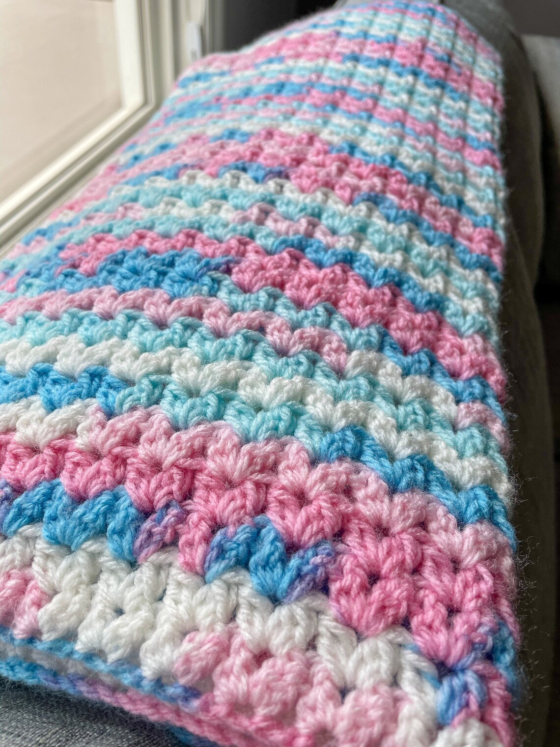 Baby Blanket Pattern Crochet Mini Heart Baby Blanket Easy Etsy