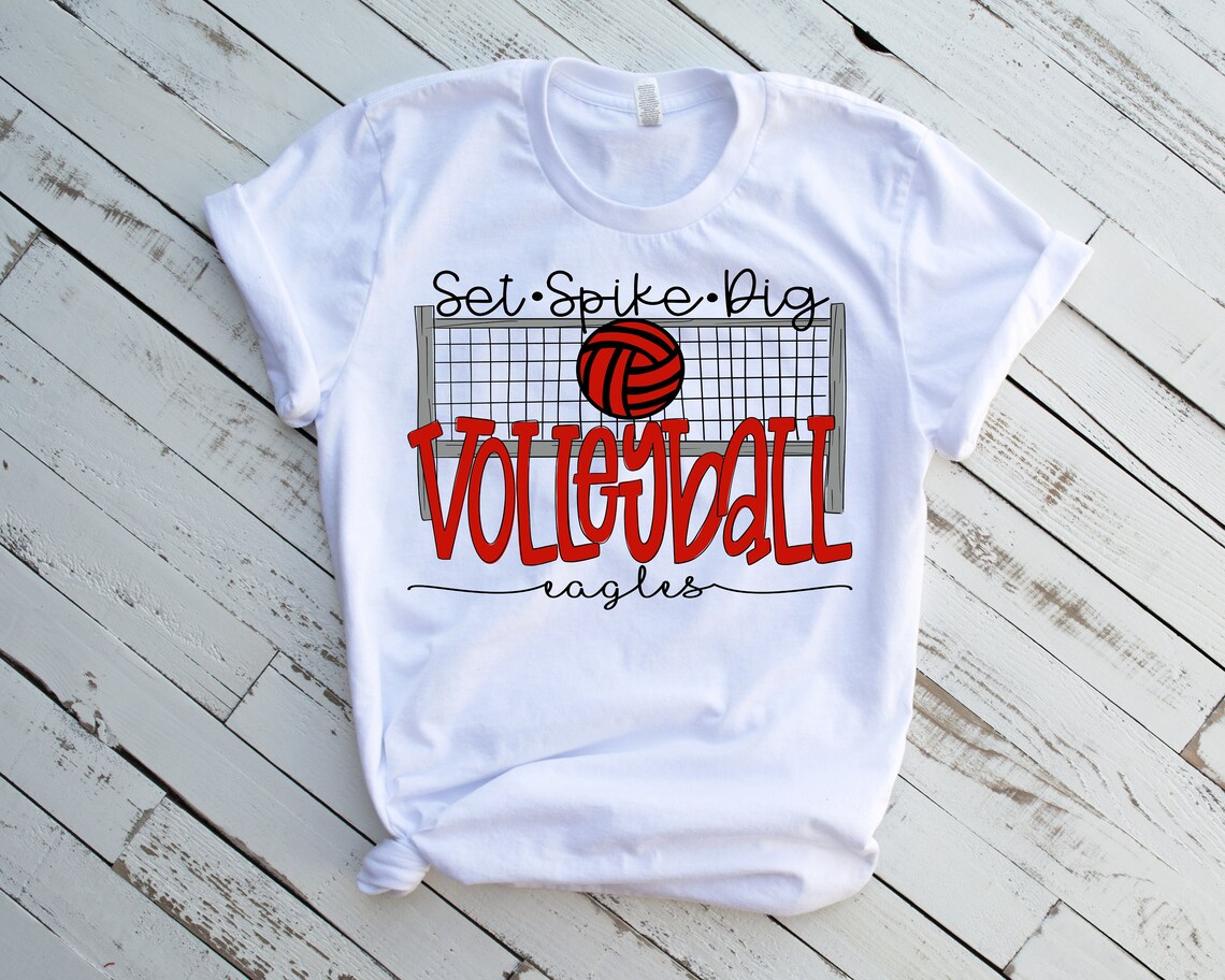Custom Volleyball Shirt Lady Eagles Volleyball Sports Etsy