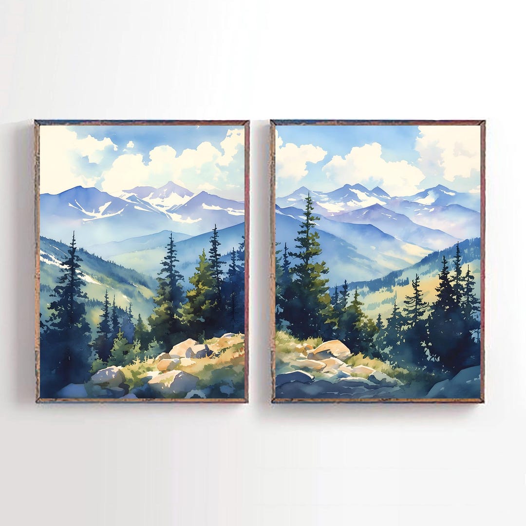 Rocky Mountains National Park Wall Art Set of 2 – Colorado Mountain ...