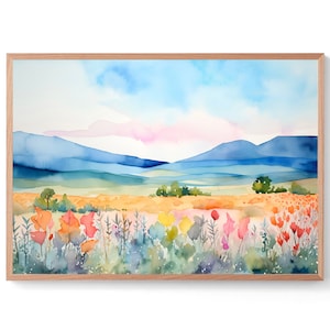 Blue Ridge Painting Blue Ridge Mountains Art Appalachian Mountain Trail Watercolor Art Print Landscape Wall Art North Carolina Art