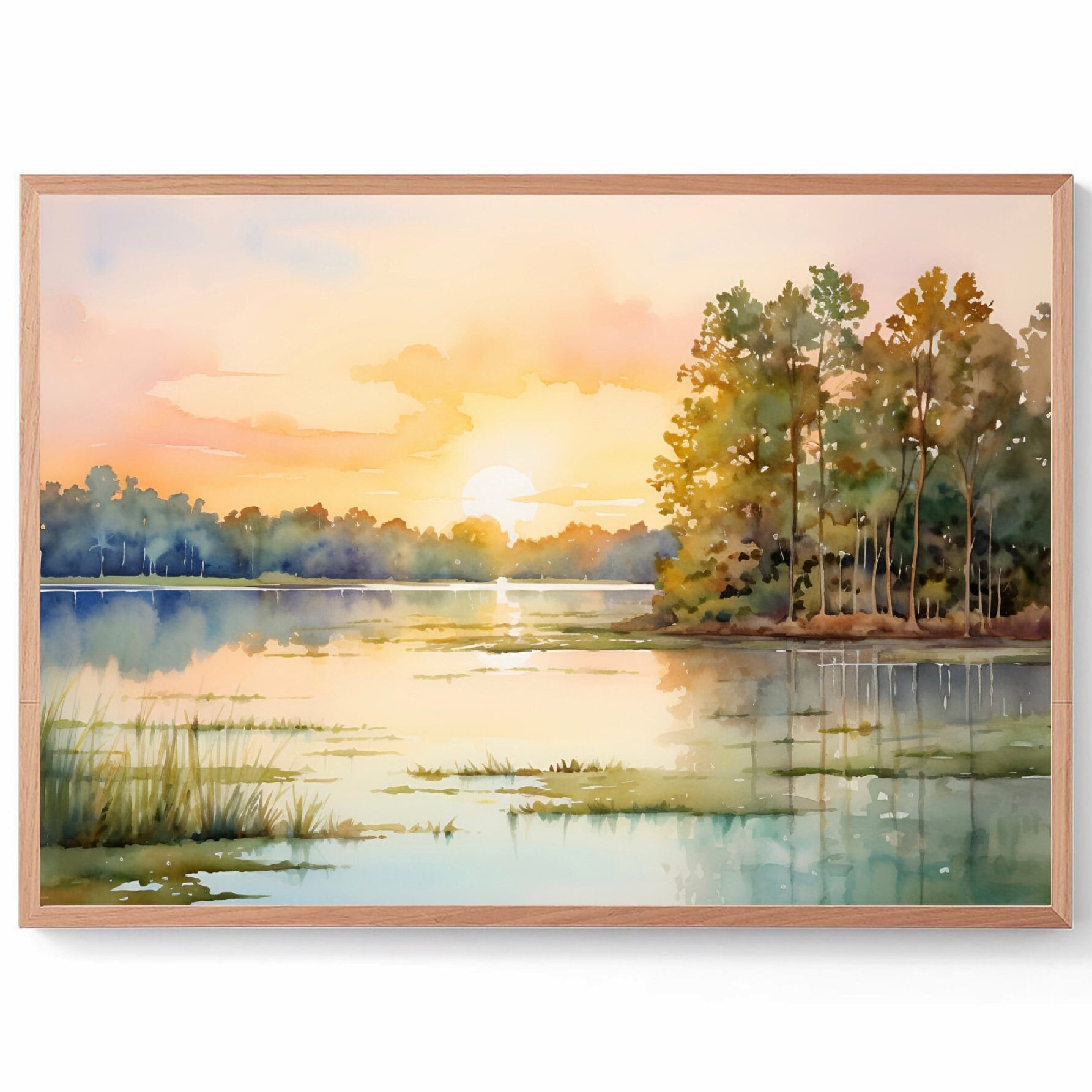 夕焼けの風景画 - Etsy 日本