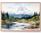 【DISCERNMENT】Water painting standard painting hood Lot - JUDITH CUNNINGHAM (HOOD RIVER, OREGON) LANDSCAPE P