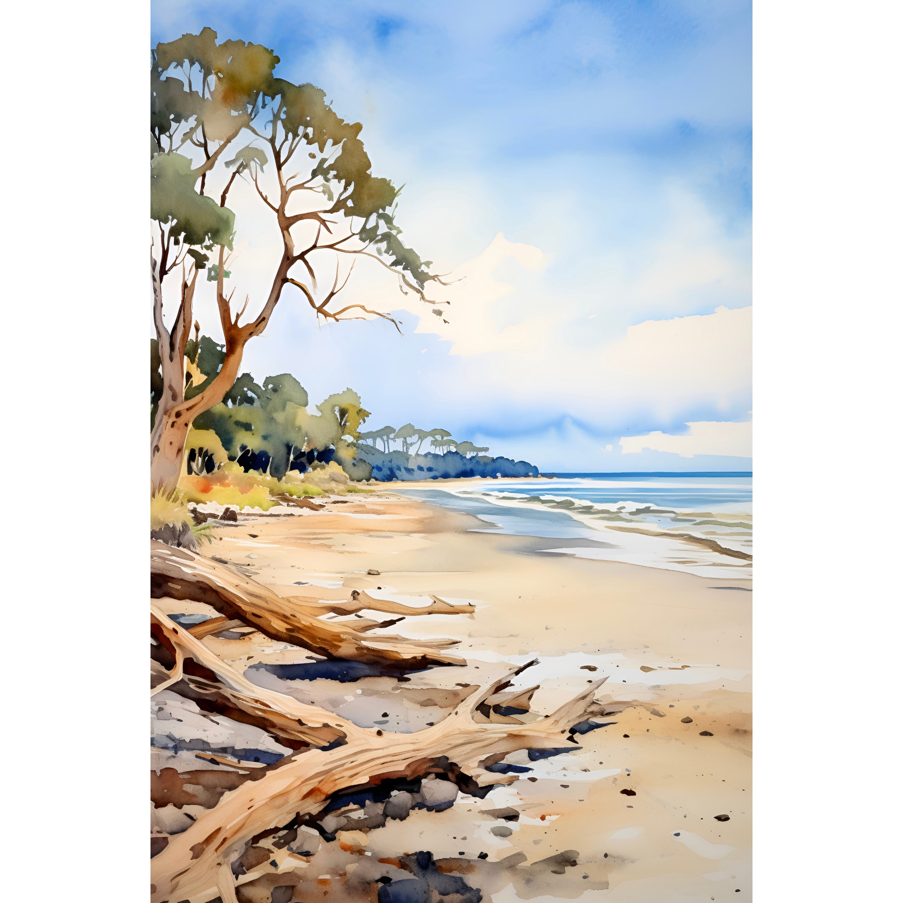 500-teiliges Holz-Puzzle – Motive: Treibholzstrand Jekyll Island Georgia, 38,1 X 52,1 Cm, Bunt