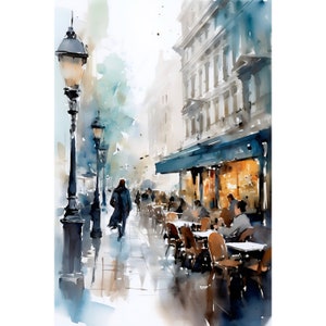 Westminster Painting London Watercolor Art Print Cityscape Wall Art Regent Street Architecture Poster Great Britain Artwork London Decor