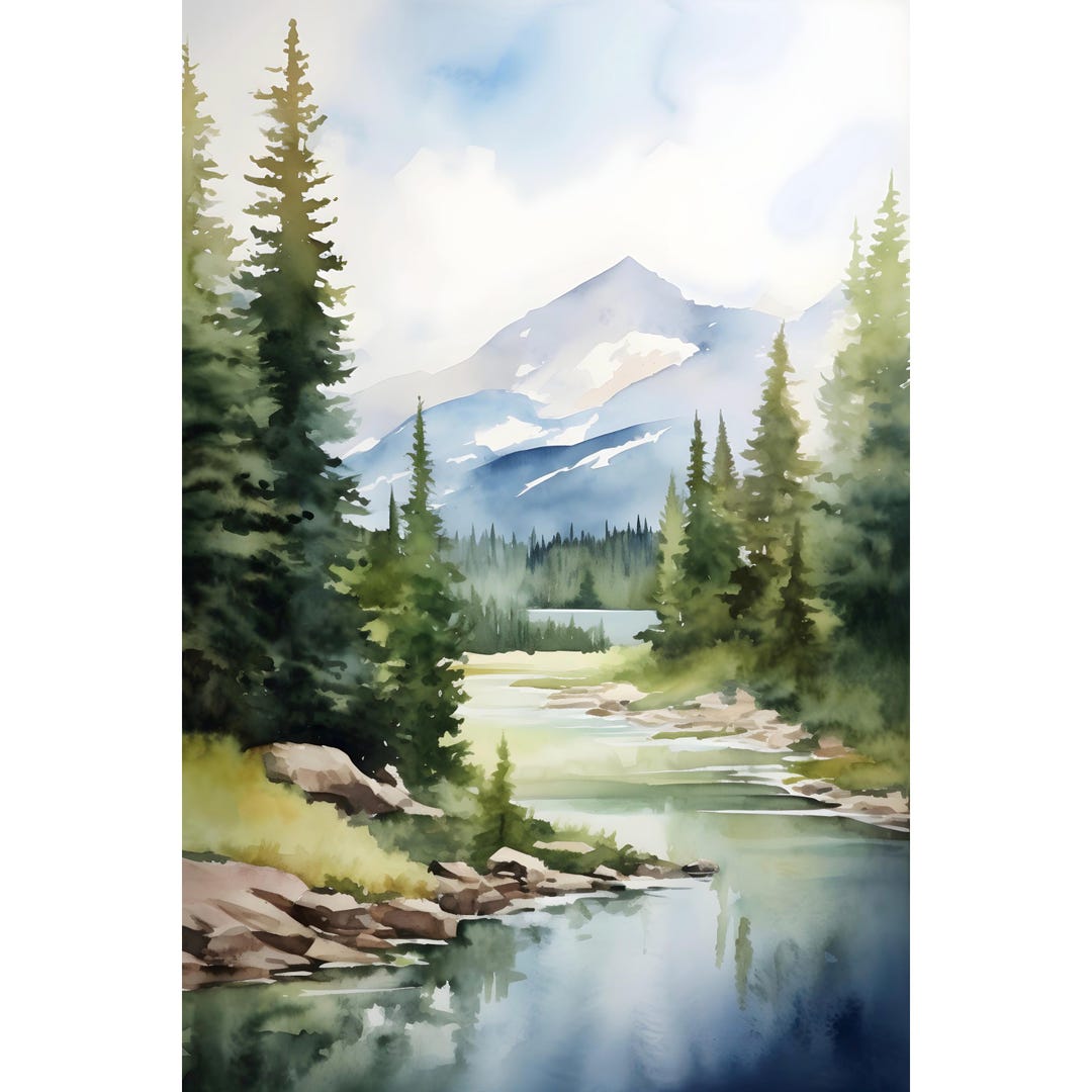 Rocky Mountains River Wall Art