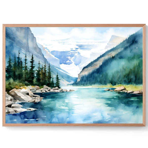 Lake Louise Poster Print Banff National Park Wall Art Etsy UK
