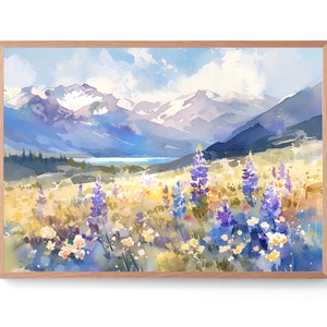 Rush Lake Painting Utah Watercolor Art Print Tooele County Landscape Wall Art Utah Mountain Lake Artwork Nature Poster