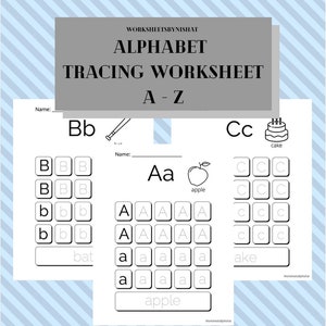 Alphabet Tracing Worksheets (Printable Pre-K, Kindergarten, Homeschool Worksheets)