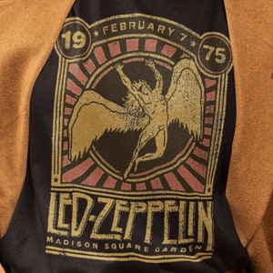Led Zeppelin Swan Song 70s t-shirt, Madison Square Garden Concert Classic Rock, Metallic Ink, Bella Canvas T, American Apparel Long Sleeve