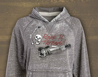 Skull Hoodie, Heavy Metal Hoodie, Skeleton Hoodie, Men Skeleton Hoodie, Skeleton Sweatshirt, Halloween Sweatshirt, Grunge Style Hoodie