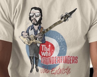 John Entwistle of the Who Bass Player T-shirt, The Who T-shirt, John Entwistle T shirt, Classic Rock T Shirt, Caricature