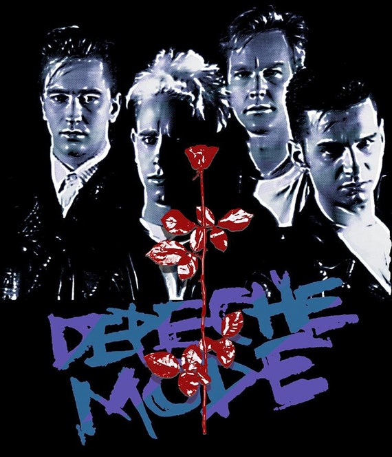 Depeche Mode 80s band T shirt, Vintage Band T shirt, 80s Nostalgia Tshirt, 80s New Wave, soft 52/48 Airlume Combed Cotton/Polyester Blend