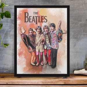 Das Beatles Poster Retro von Magical Mystery Tour mit modernem Backsplash, gedruckt auf doppeltem Papier Bild 8