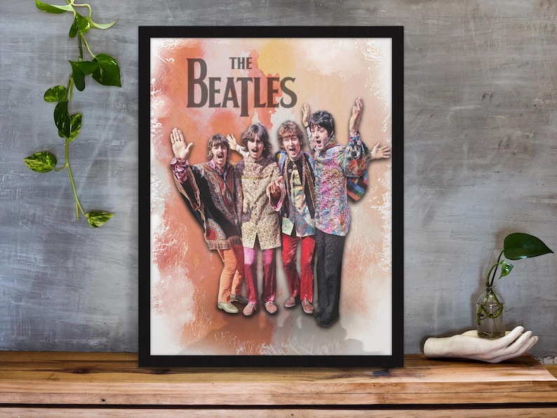 Das Beatles Poster Retro von Magical Mystery Tour mit modernem Backsplash, gedruckt auf doppeltem Papier Bild 8